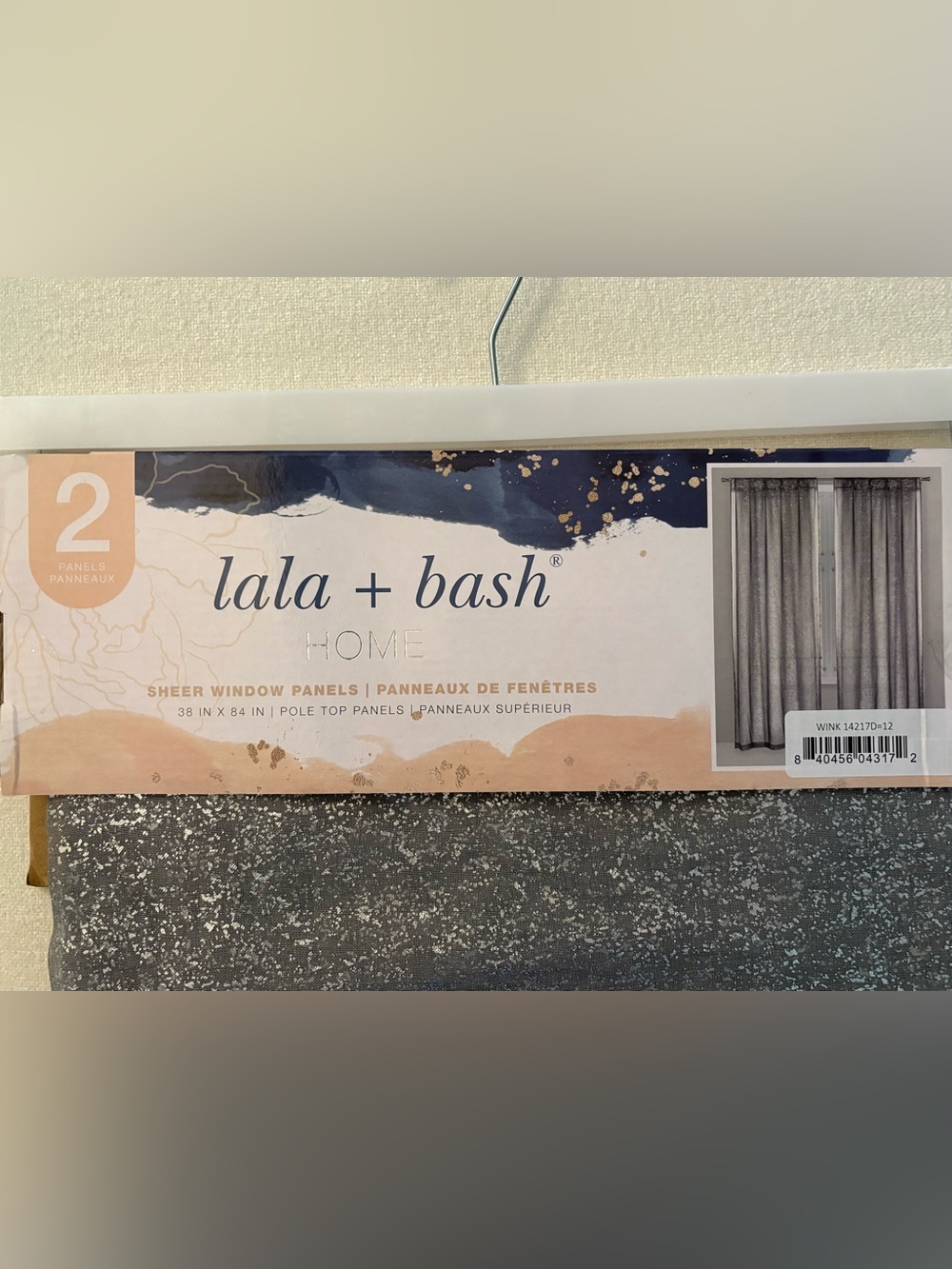 Sheer Shower Curtain Panels in Gray - Set of 2